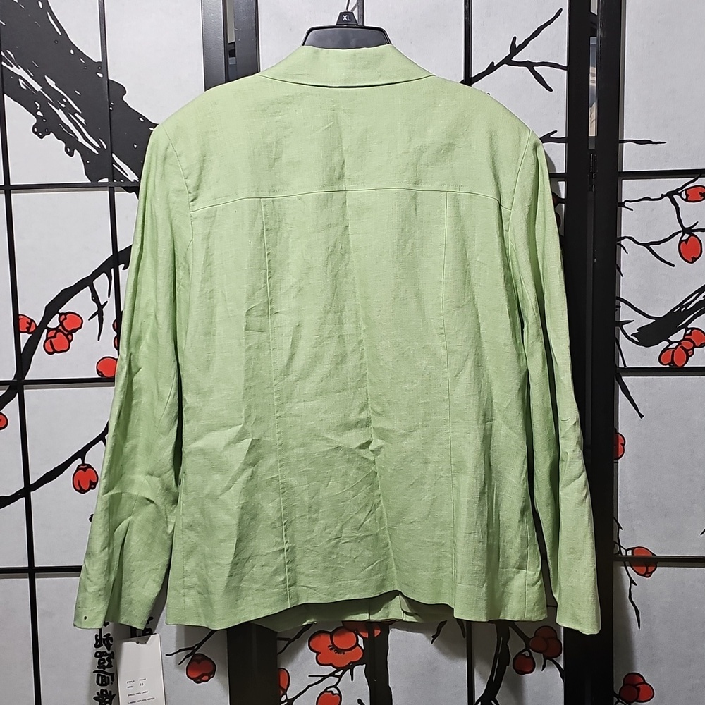 Sandro Light Green Linen Blazer Size 16 New - Picture 7 of 7